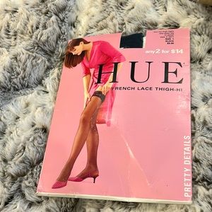 HUE French Lace Thigh-Hi Size 1 Black Never Worn